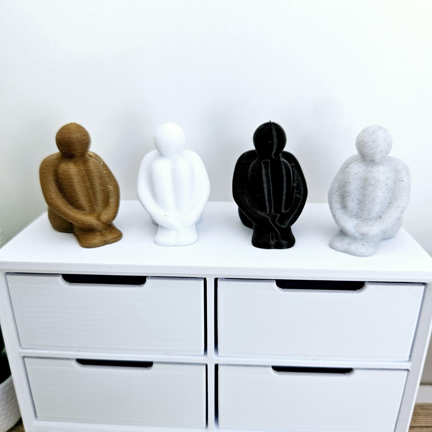 Dolls House Modern Harry Sitting Man Ornament, House or Garden Ornament, 12th Scale