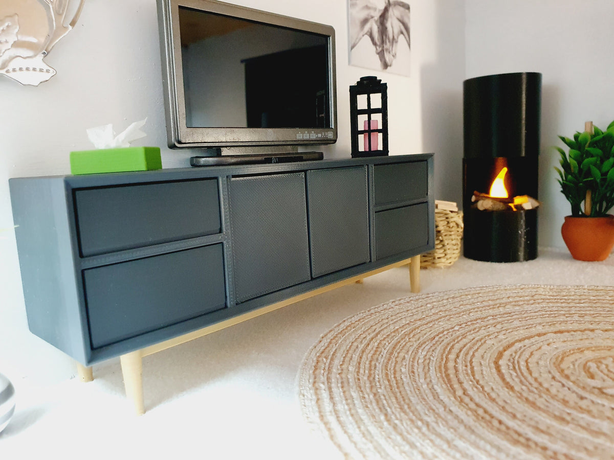 Wide Sideboard with Doors & Drawers – alternate view 6 | 1:12 scale dolls house miniature