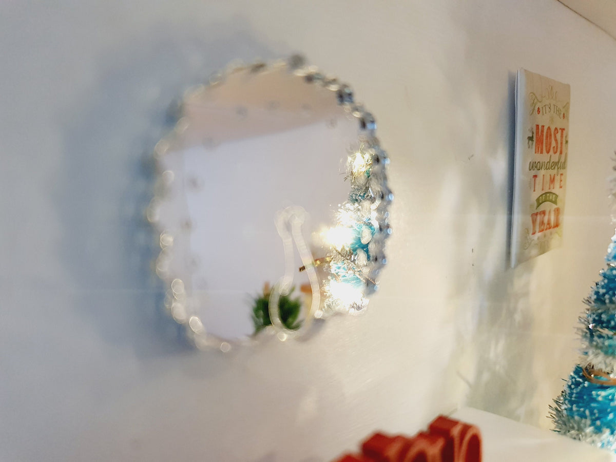 Peacock Mirror – alternate view 2 | 1:12 scale dolls house miniature