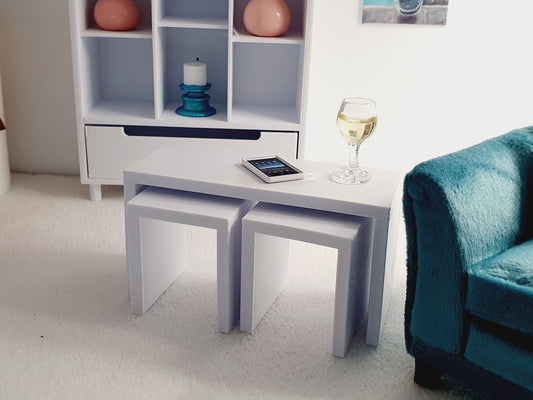 Long John Table Set – alternate view 2 | 1:12 scale dolls house miniature