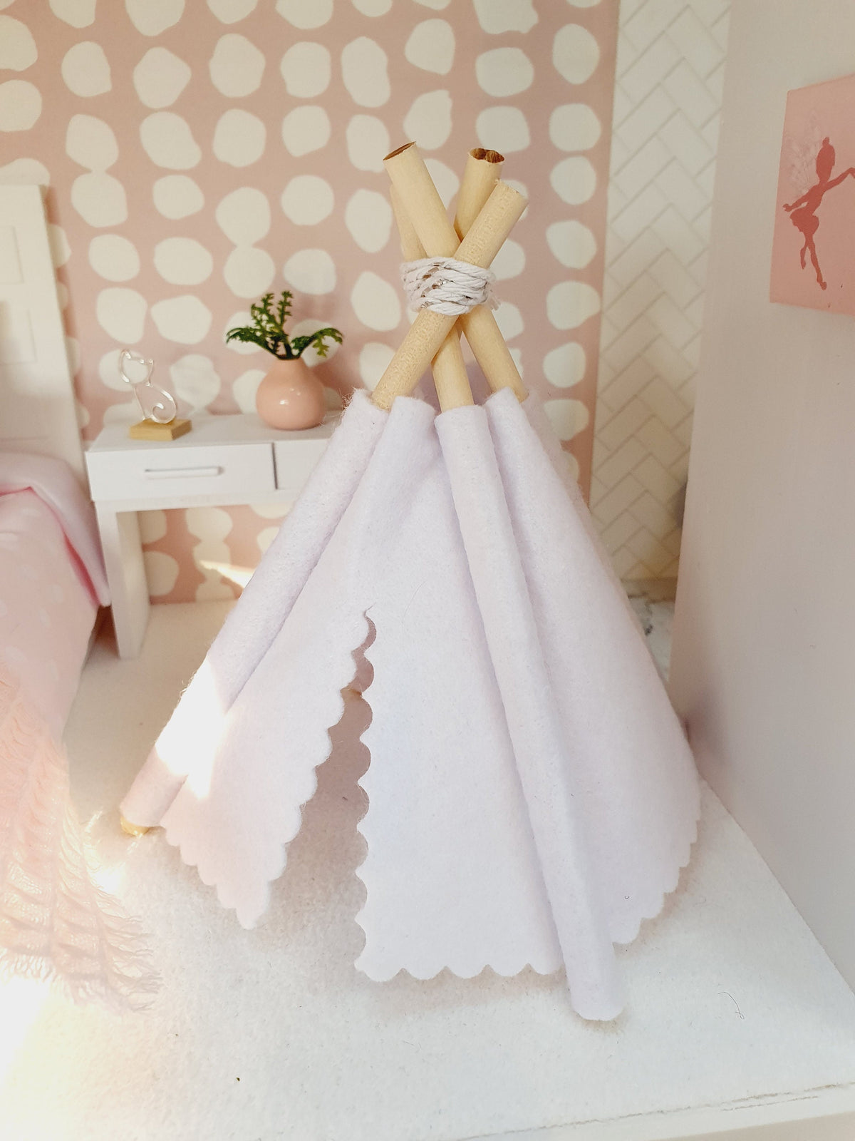 Coloured Teepee | 1:12 scale dolls house miniature