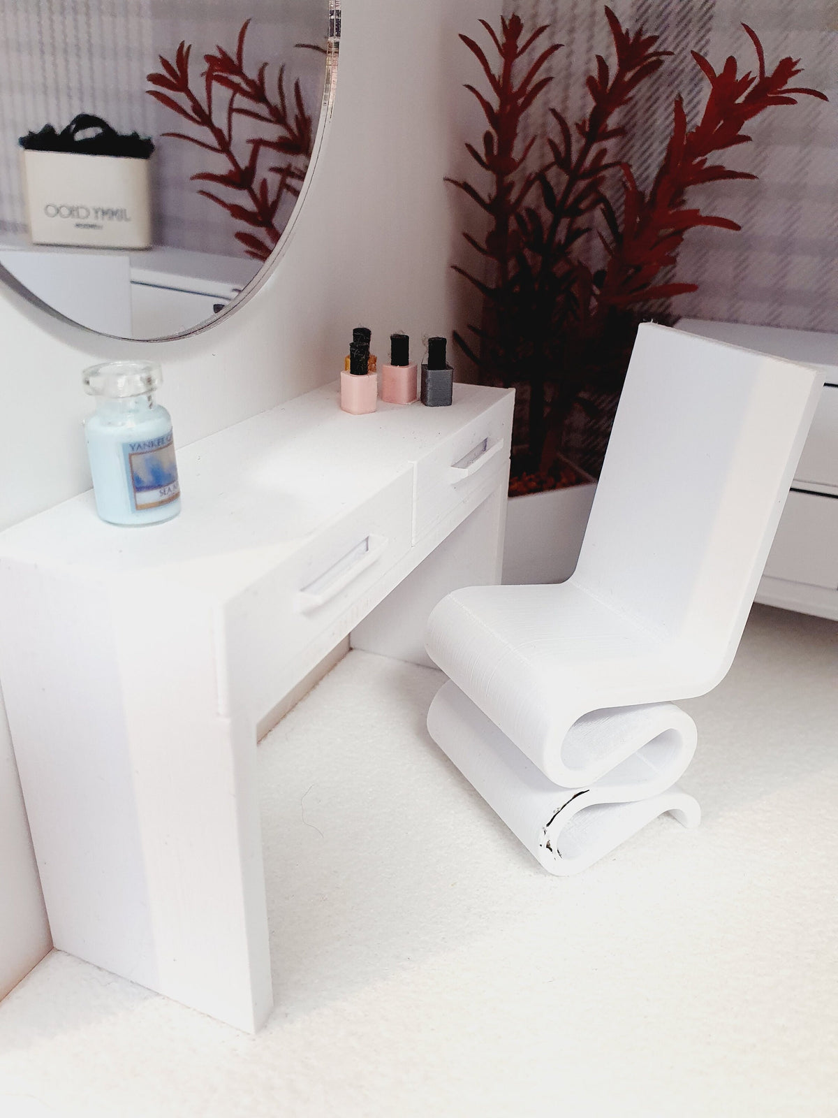 Modern Dressing Table with Drawers – alternate view 4 | 1:12 scale dolls house miniature