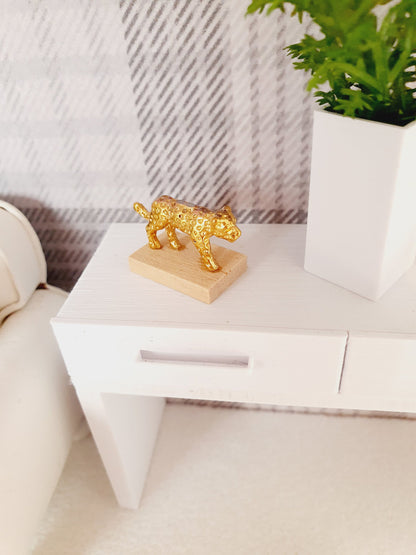 Standing Leopard Ornament – alternate view 8 | 1:12 scale dolls house miniature