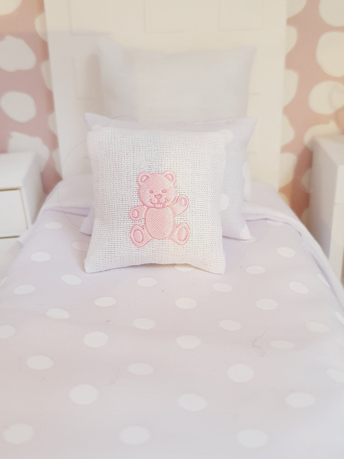 Teddy Bear Cushion | 1:12 scale dolls house miniature