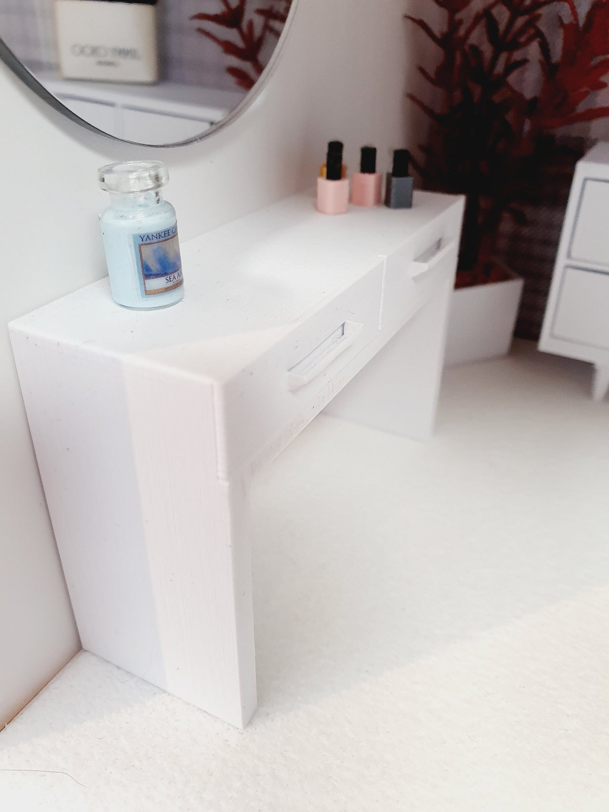 Modern Dressing Table with Drawers – alternate view 5 | 1:12 scale dolls house miniature