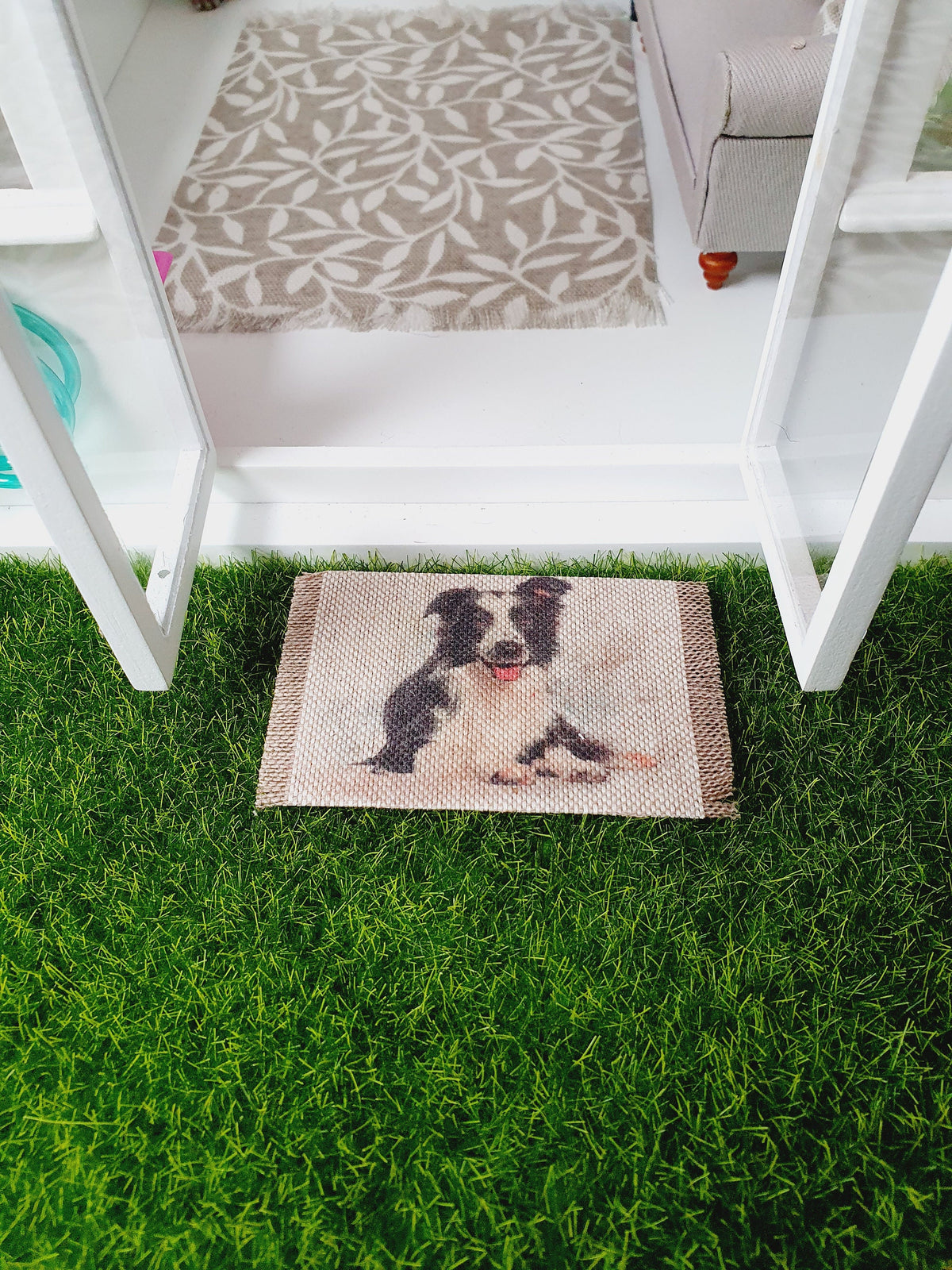 Border Collie Doormat – alternate view 9 | 1:12 scale dolls house miniature