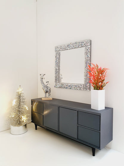 Rhinestone Square Mirror – alternate view 2 | 1:12 scale dolls house miniature