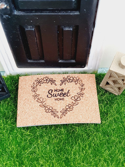 Cork Doormat – alternate view 2 | 1:12 scale dolls house miniature