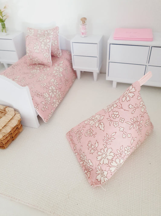 Liberty Fabric Bean Bag Chair | 1:12 scale dolls house miniature