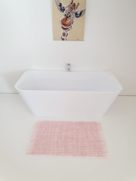 Fabric Bath Mat | 1:12 scale dolls house miniature