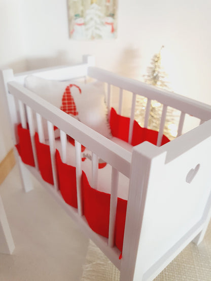 Gnome Christmas Cot Bedding – alternate view 8 | 1:12 scale dolls house miniature