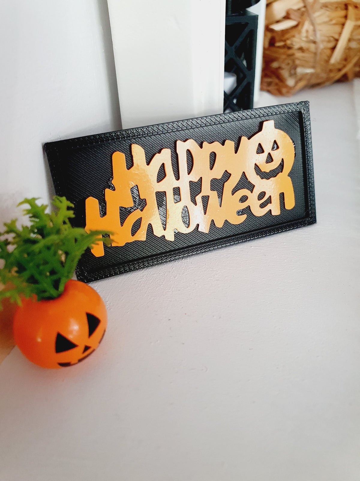 Happy Halloween Sign | 1:12 scale dolls house miniature