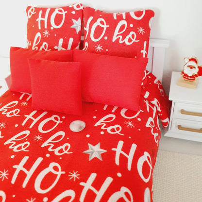 HO HO HO Double Bedding Set – alternate view 4 | 1:12 scale dolls house miniature