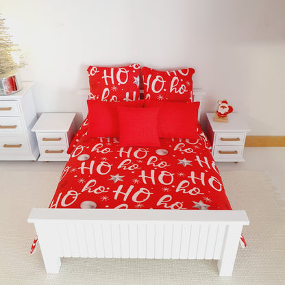 HO HO HO Double Bedding Set – alternate view 2 | 1:12 scale dolls house miniature