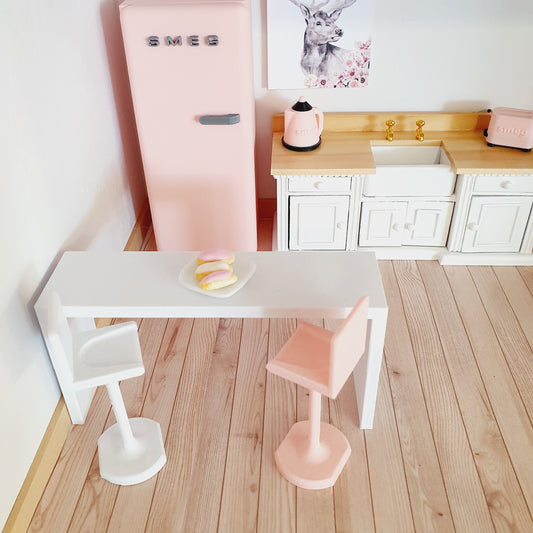 Modern Bar Stools – Set of 2 | 1:12 scale dolls house miniature