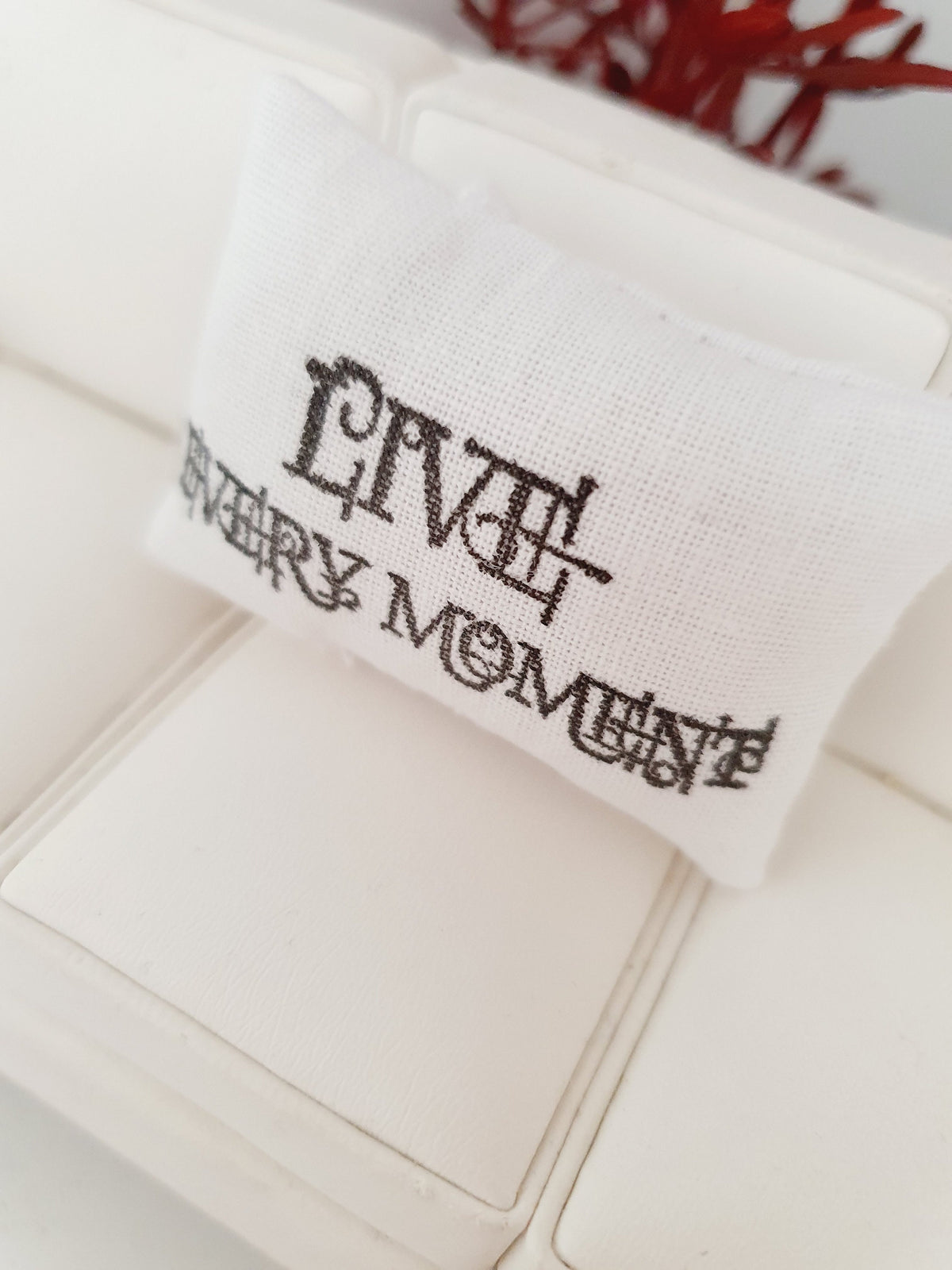 Love, Laugh & Live Quote Cushion – alternate view 7 | 1:12 scale dolls house miniature