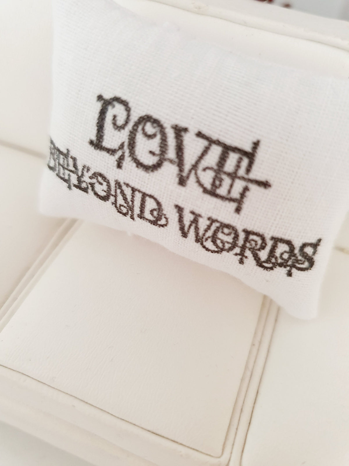 Love, Laugh & Live Quote Cushion – alternate view 8 | 1:12 scale dolls house miniature