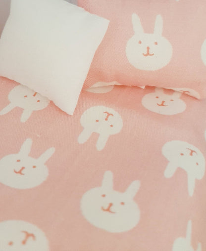 Pink Rabbit Junior Bedding Set – alternate view 6 | 1:12 scale dolls house miniature