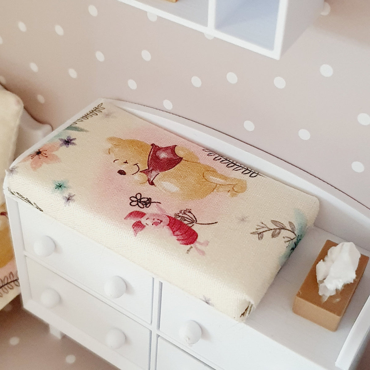 Winnie the Pooh Changing Table – alternate view 3 | 1:12 scale dolls house miniature