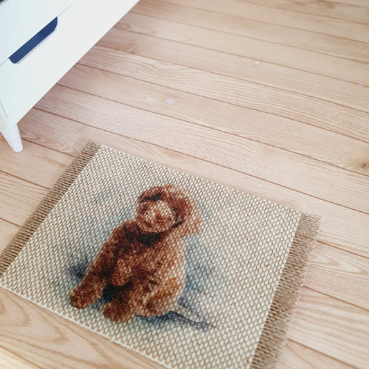 Cockapoo Dog Doormat | 1:12 scale dolls house miniature