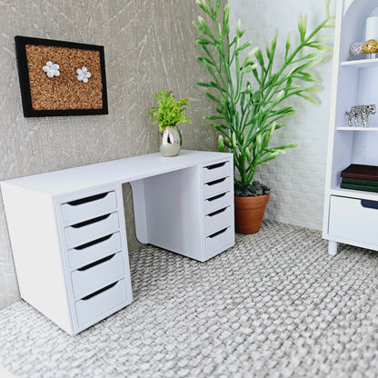 Double Study Desk – alternate view 7 | 1:12 scale dolls house miniature