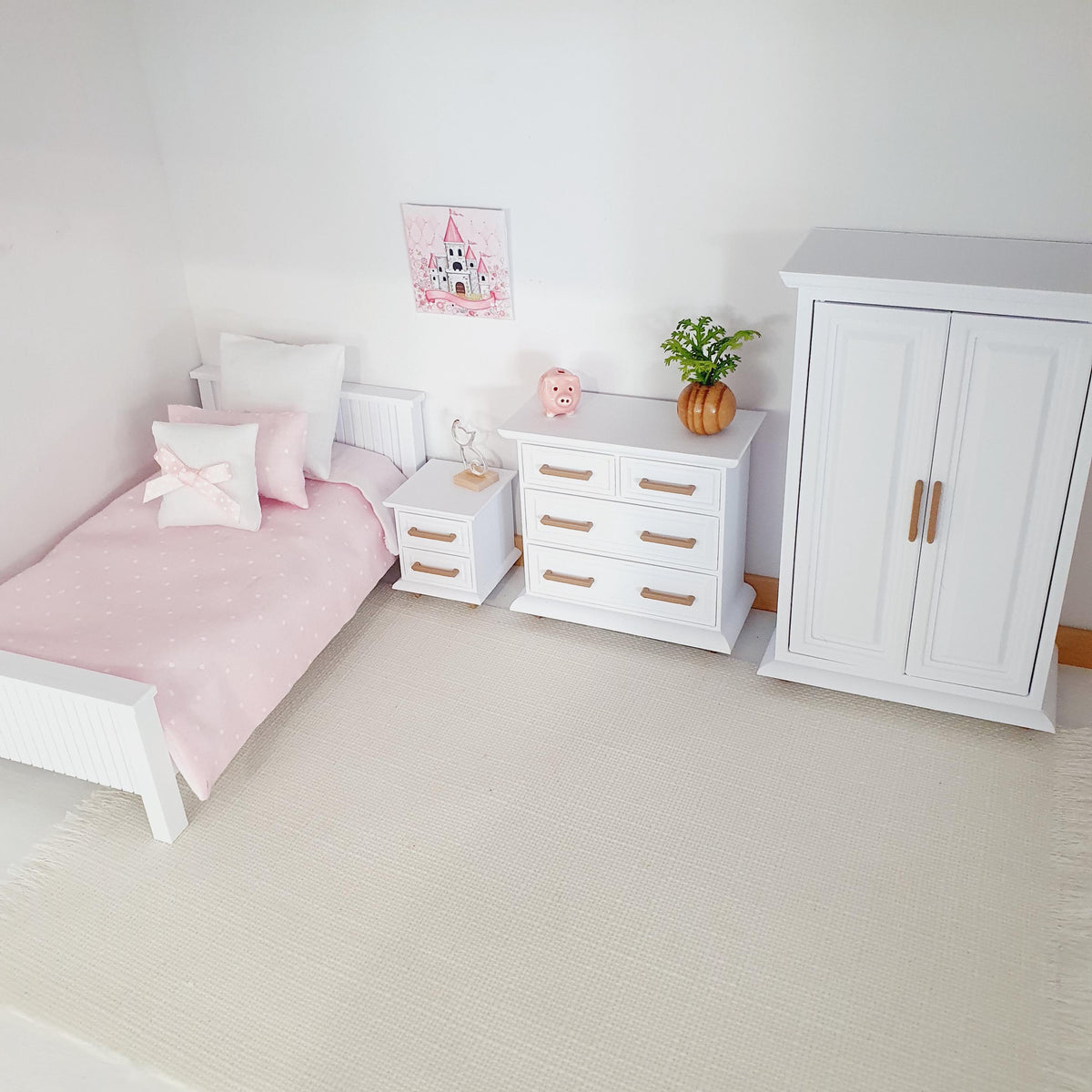 Modern Bedroom Set | 1:12 scale dolls house miniature