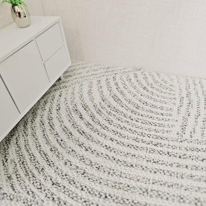 Patterned Light Grey and White Rug – alternate view 3 | 1:12 scale dolls house miniature