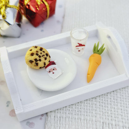 Christmas Eve Santa Tray – alternate view 2 | 1:12 scale dolls house miniature