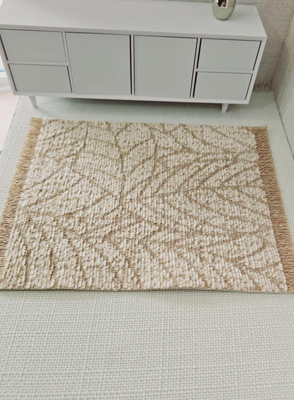 Gold Leaf Rug – alternate view 4 | 1:12 scale dolls house miniature