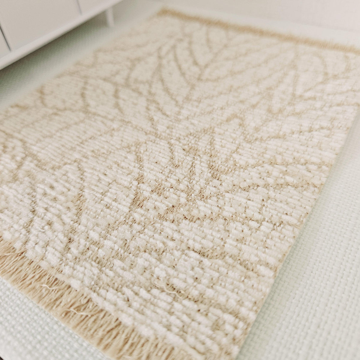 Gold Leaf Rug – alternate view 2 | 1:12 scale dolls house miniature