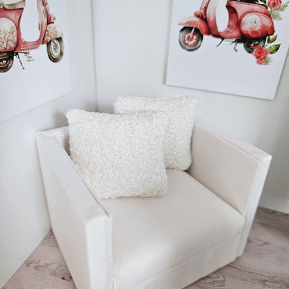 Bouclé Cushions – Pair – alternate view 8 | 1:12 scale dolls house miniature