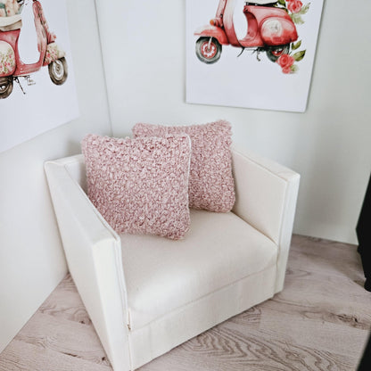 Bouclé Cushions – Pair – alternate view 9 | 1:12 scale dolls house miniature
