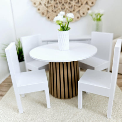 Round Dining Table & 4 Chairs – alternate view 10 | 1:12 scale dolls house miniature