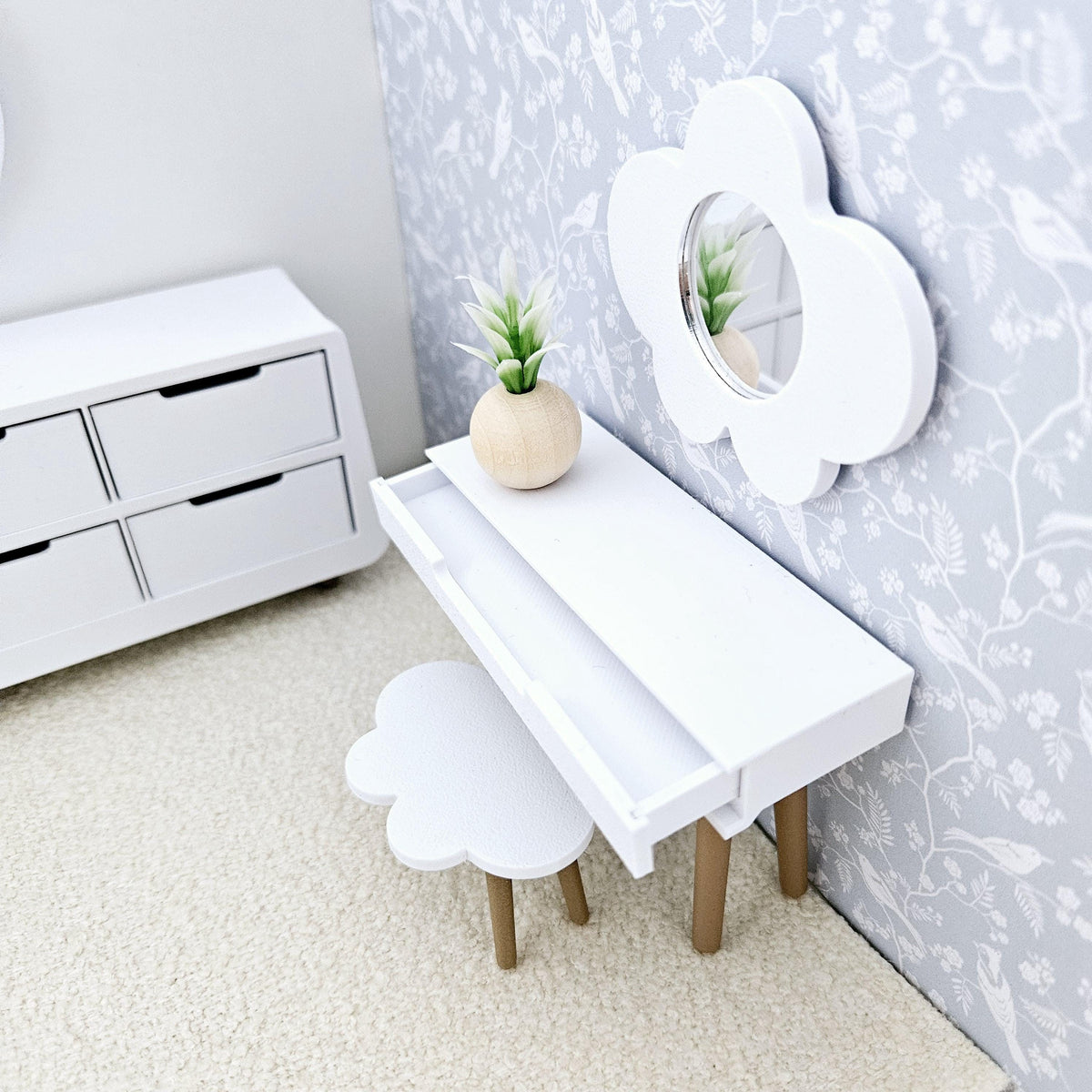 Dressing Table Stool – alternate view 6 | 1:12 scale dolls house miniature