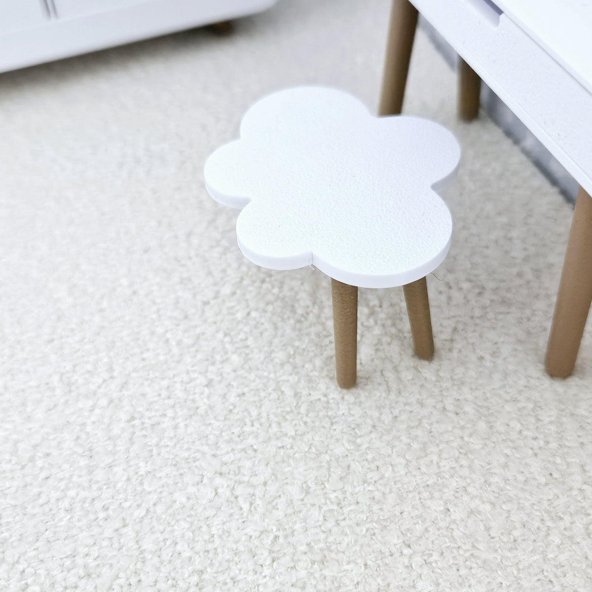 Dressing Table Stool – alternate view 2 | 1:12 scale dolls house miniature
