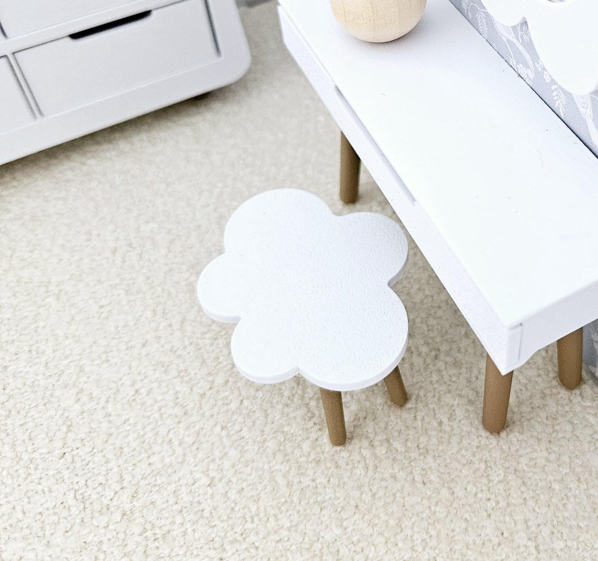 Dressing Table Stool – alternate view 5 | 1:12 scale dolls house miniature