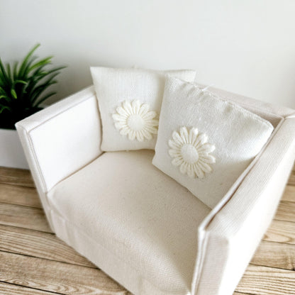 Flower Cushion Pair – alternate view 8 | 1:12 scale dolls house miniature