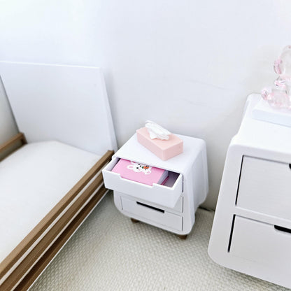 Scandinavian 3-Drawer Bedside Table – alternate view 7 | 1:12 scale dolls house miniature