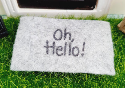 Oh Hello ! Doormat – alternate view 2 | 1:12 scale dolls house miniature