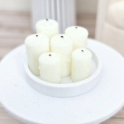 Tray Ornament with 6 Candles | 1:12 scale dolls house miniature