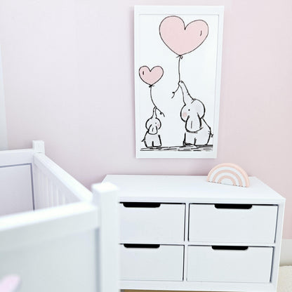 Elephants & Balloons Nursery Art – alternate view 6 | 1:12 scale dolls house miniature