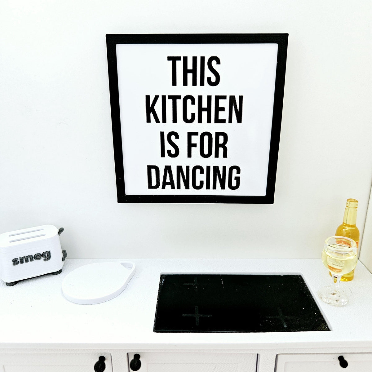 Kitchen Dancing Framed Art | 1:12 scale dolls house miniature