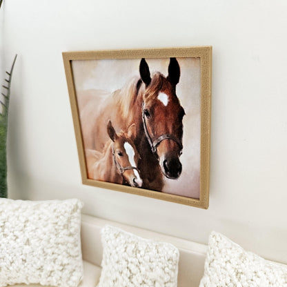 Two Horses Picture – alternate view 2 | 1:12 scale dolls house miniature