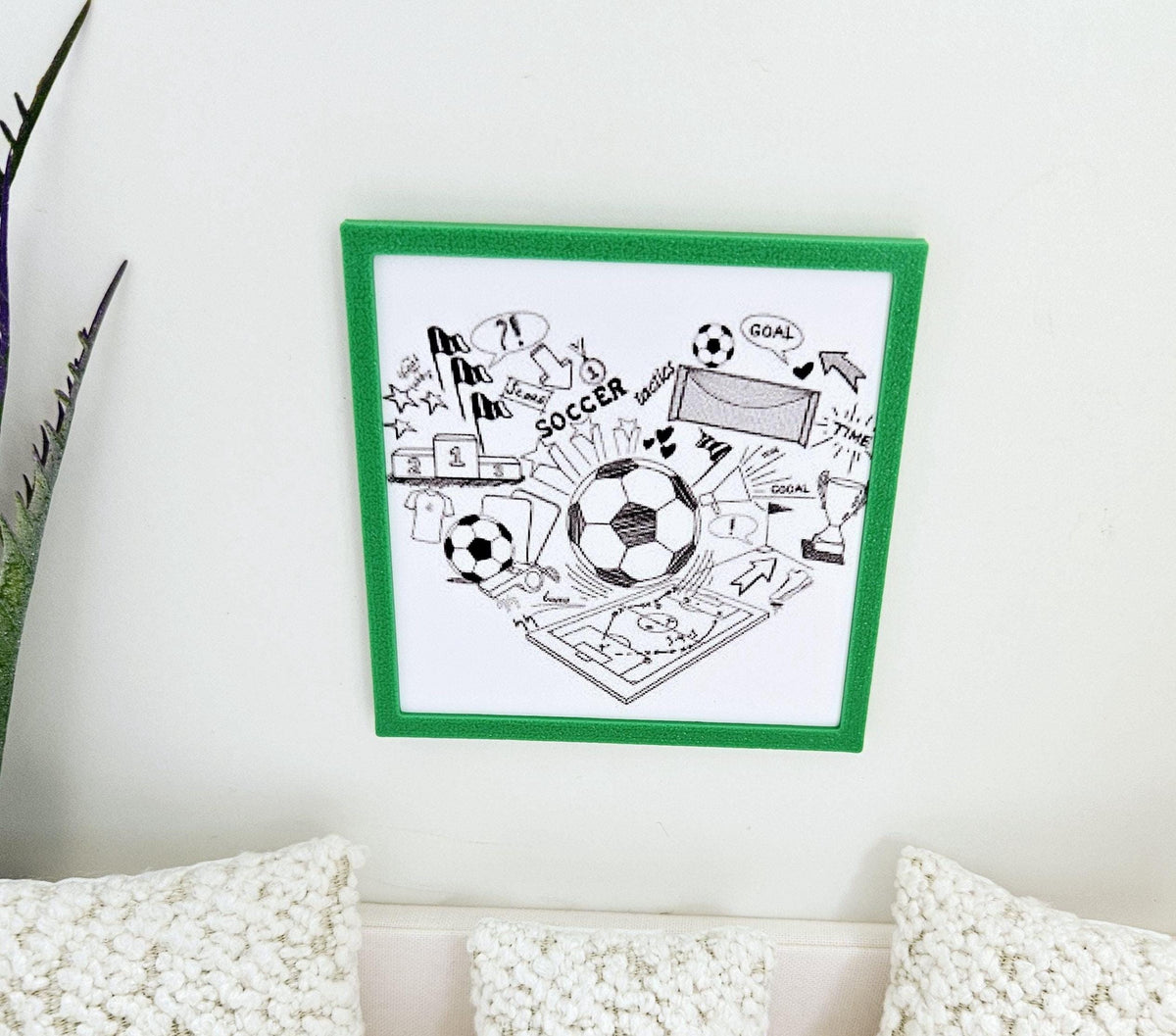 Football Wall Art | 1:12 scale dolls house miniature