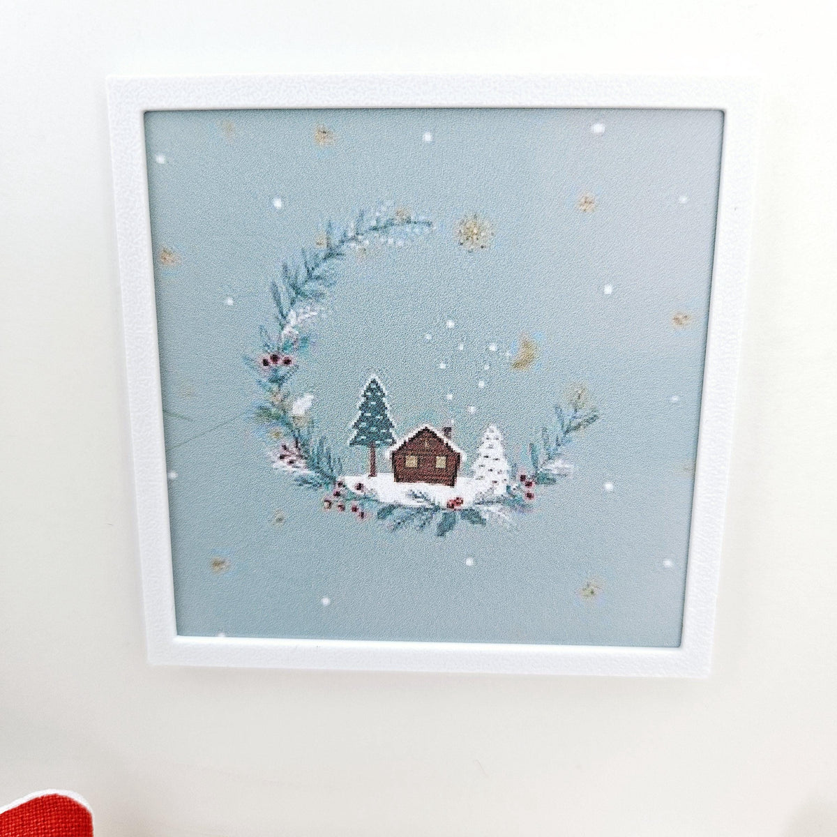 Dolls House Christmas Print: Modern Framed Miniature Wall Art (12th Scale)