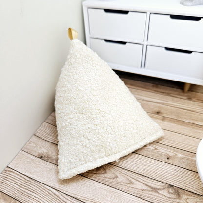 Cream Bouclé Bean Bag Chair – alternate view 4 | 1:12 scale dolls house miniature