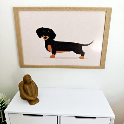 Dachshund Print – alternate view 2 | 1:12 scale dolls house miniature