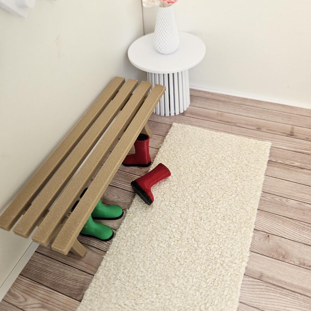 Bouclé Runner Rug – alternate view 2 | 1:12 scale dolls house miniature