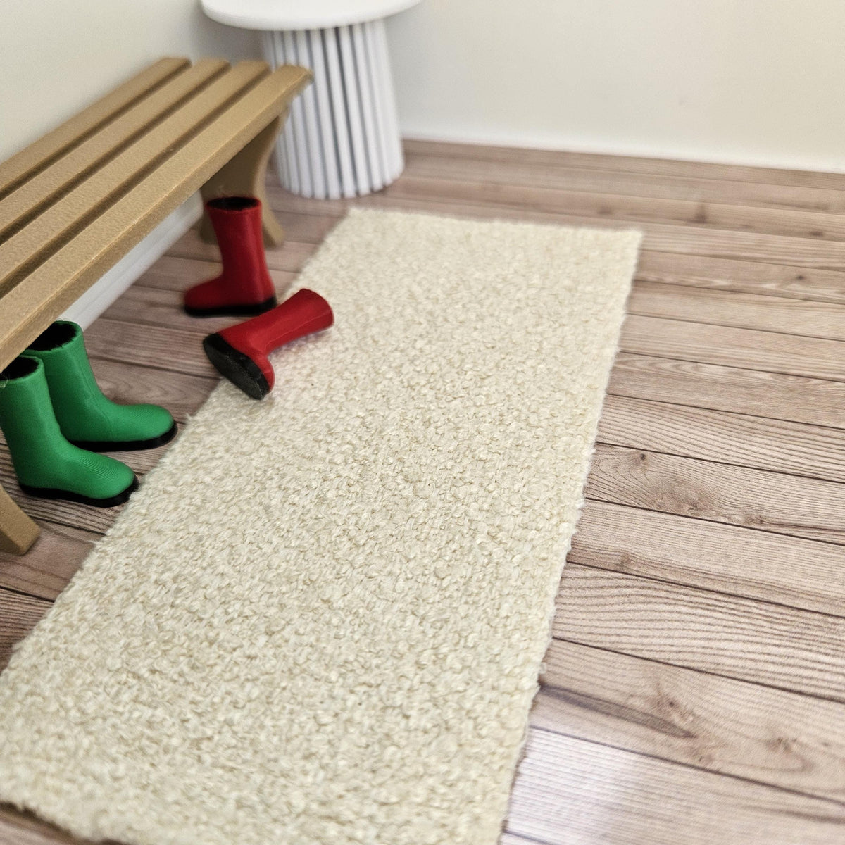 Bouclé Runner Rug | 1:12 scale dolls house miniature