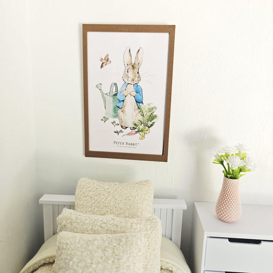 Dolls House Peter Rabbit Framed Art, 12th Scale Miniature